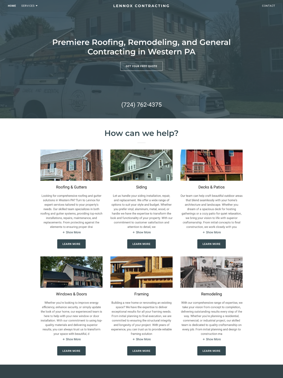 Lennox homepage
